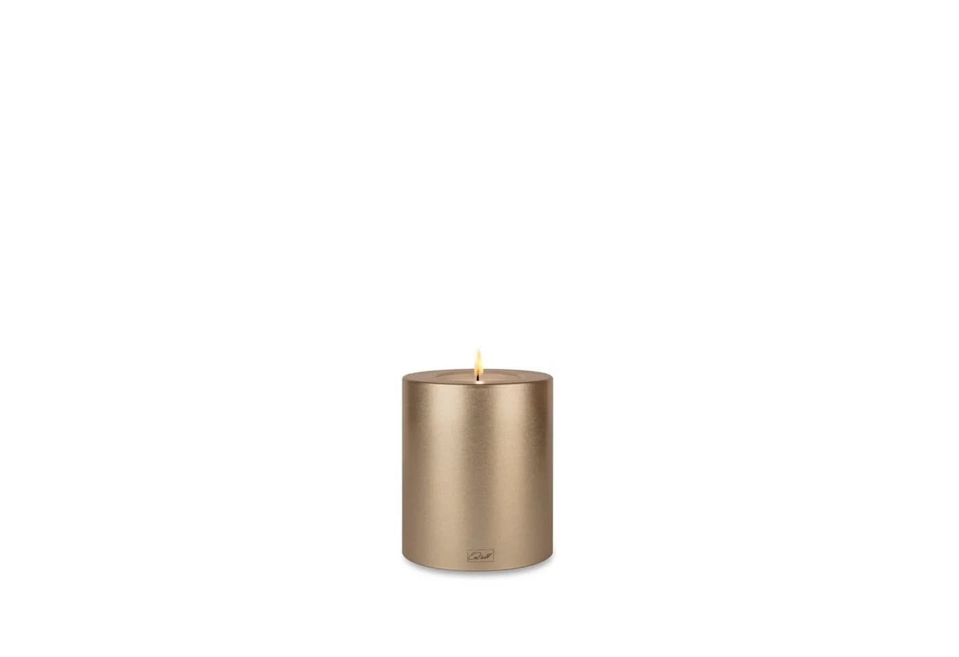 Qult Teelichthalter Farluce Trend Dauerkerze Kunststoff Gold