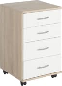VOGL Möbelfabrik Rollcontainer Barrie Bürocontainer mit Schubladen Beige/Weiß Bild 1