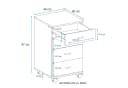 VOGL Möbelfabrik Rollcontainer Barrie Bürocontainer mit Schubladen Beige/Weiß Bild 5