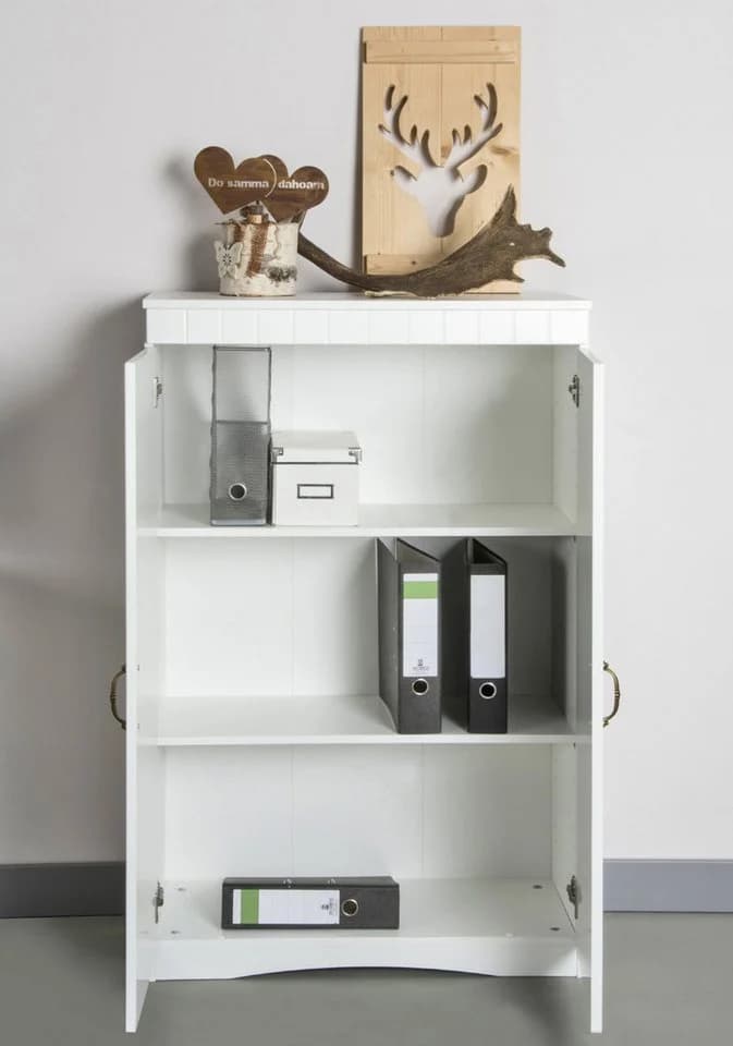 VOGL Aktenschrank Hans Weiß 2 Türen MDF Metallgriffe - Bild 5