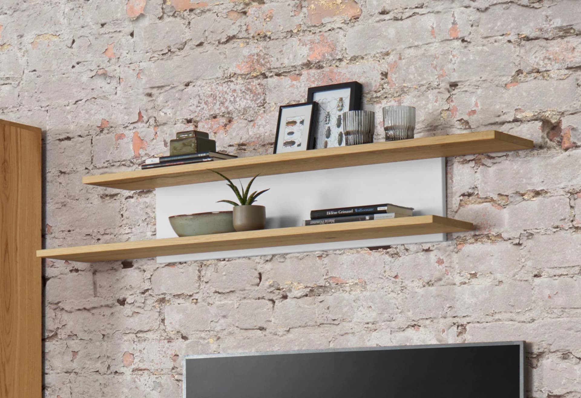Wandboard VOGL MÖBELFABRIK Weiß Altholzeiche