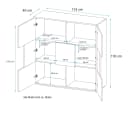 VOGL Highboard Turin Altholzeiche Weiß mit Soft-Close Bild 3
