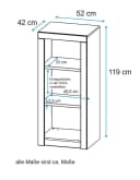 VOGL Toronto Aktenregal Kernbuche 52cm Breite mit 2 Böden Bild 1
