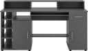 VOGL Schreibtisch Timra mit Monitoraufsatz & Tastaturauszug Grau Bild 2