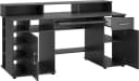 VOGL Schreibtisch Timra mit Monitoraufsatz & Tastaturauszug Grau Bild 4