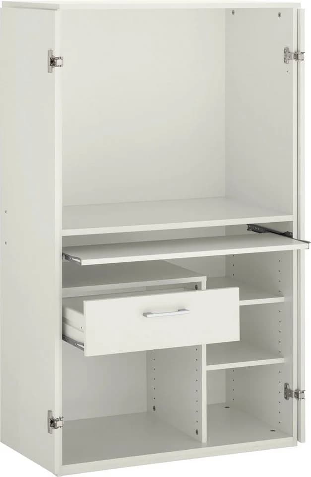 VOGL MÖBELFABRIK PC-Schrank Nick Weiß mit Schubladen - Bild 3