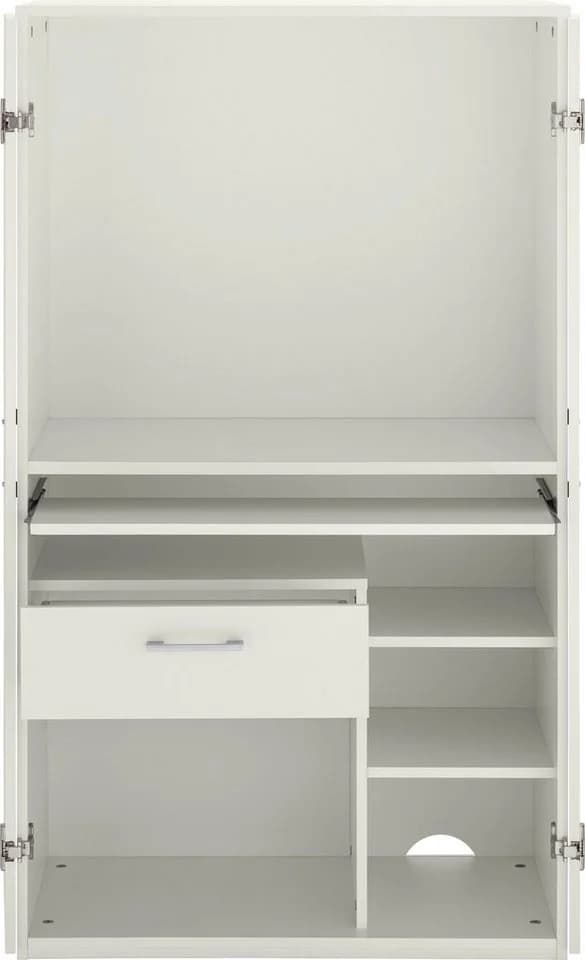 VOGL MÖBELFABRIK PC-Schrank Nick Weiß mit Schubladen - Bild 4