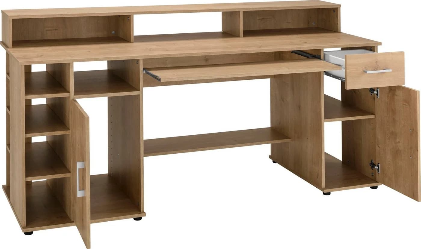 Schreibtisch VOGL MÖBELFABRIK Timra mit Monitoraufsatz, Tastaturauszug & Towerfach - Bild 4