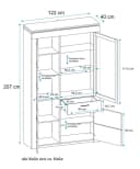 VOGL Vitrine Wildeiche Teilmassiv mit LED-Optik und Viel Stauraum Bild 1