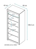 VOGL Bücherregal Toronto Wildeiche Teilmassiv 90cm Breite Bild 5