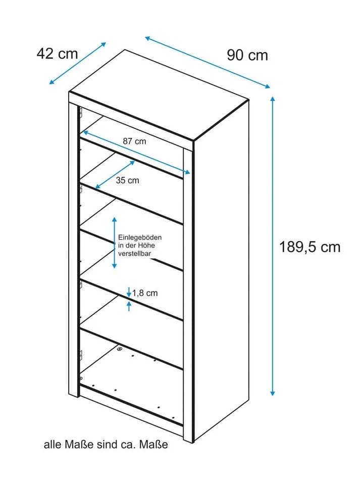 VOGL Bücherregal Toronto Wildeiche Teilmassiv 90cm Breite - Bild 5