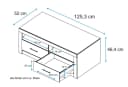 VOGL Lowboard Toronto Beige Kunststoff Holzoptik Bild 3