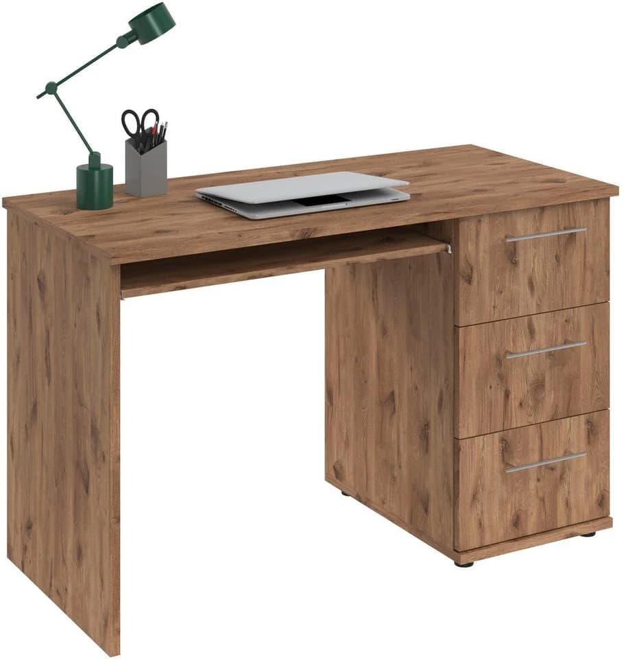 VOGL MÖBELFABRIK Schreibtisch Tobi mit 3 Schubkästen und Tastaturauszug - Bild 4
