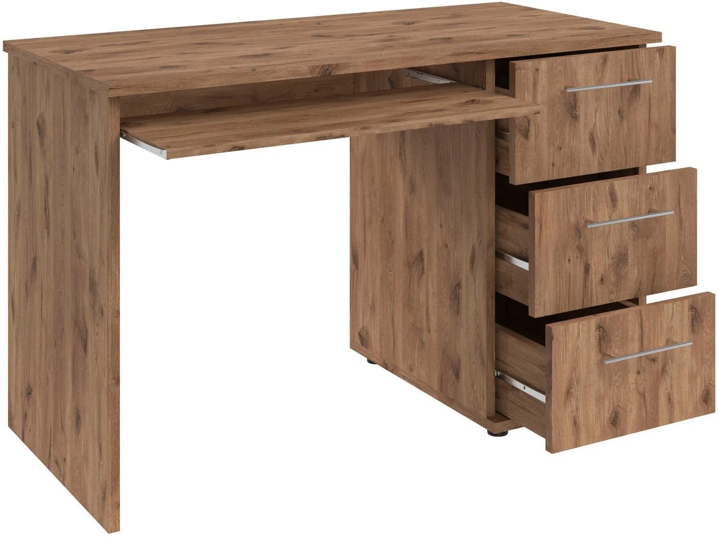VOGL MÖBELFABRIK Schreibtisch Tobi mit 3 Schubkästen und Tastaturauszug - Bild 5