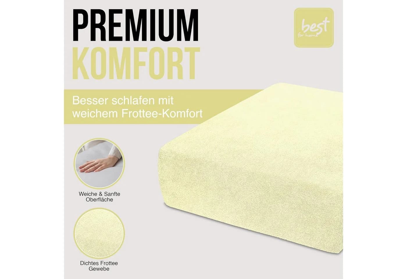 Best for You Spannbettlaken Baumwollmix Frottee Gummizug