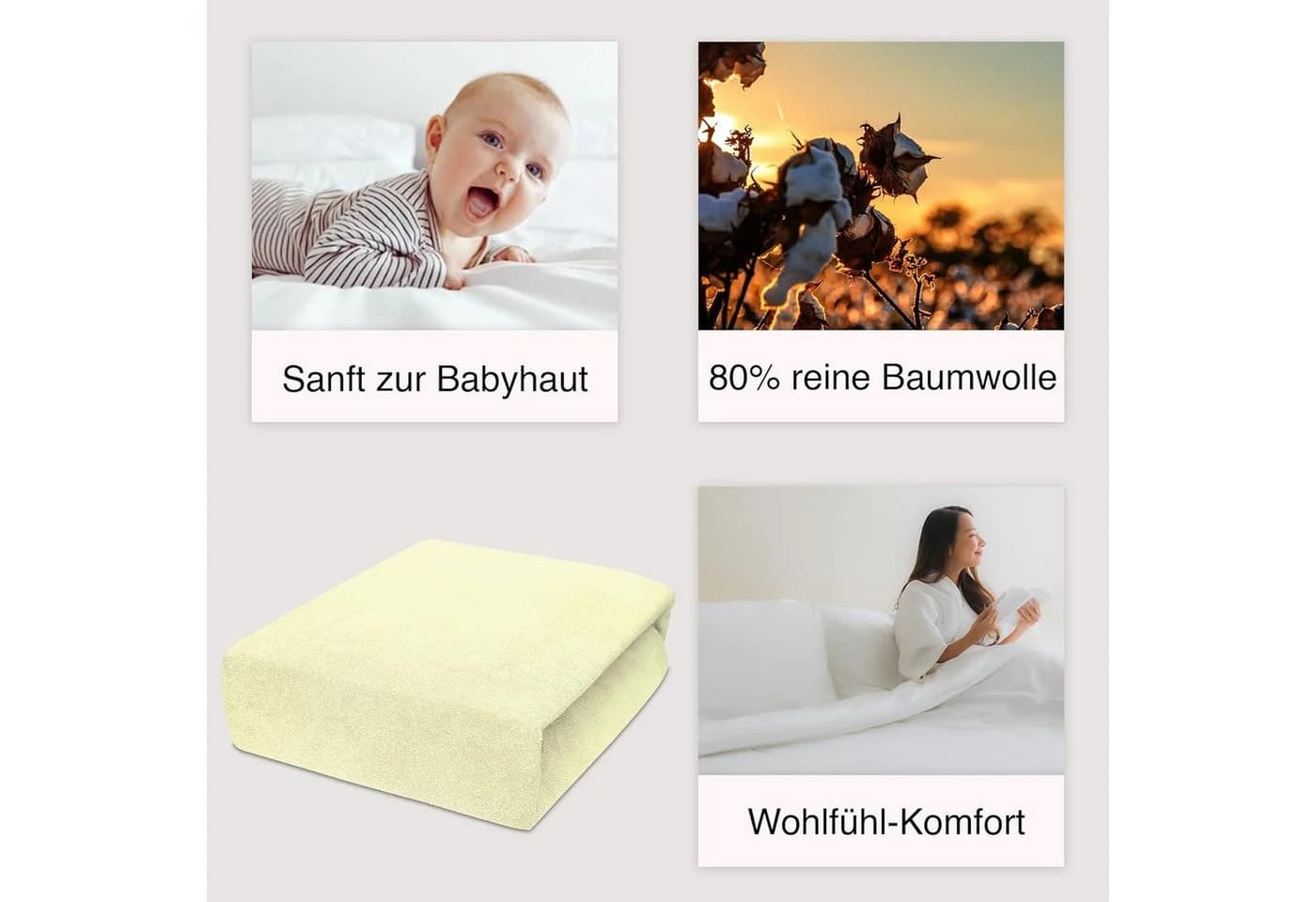 Best for You Spannbettlaken Baumwollmix Frottee Gummizug - Bild 5