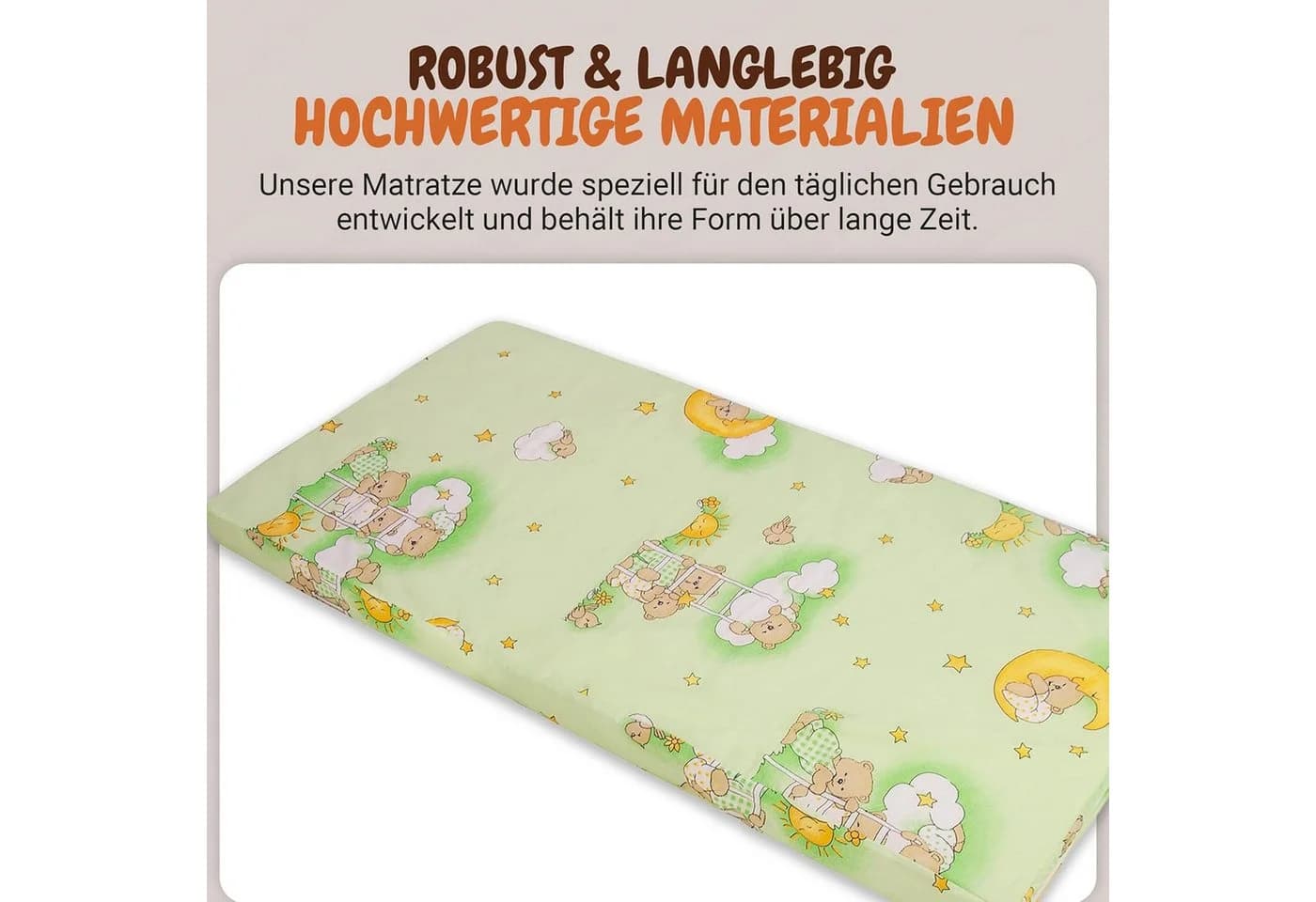 Best for Kids Kindermatratze mit Baumwollbezug, Allergikergeeignet, Grün - Bild 5