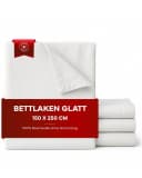 texpot Bettlaken Weiß 100% Baumwolle Glatt Ohne Gummizug Bild 2