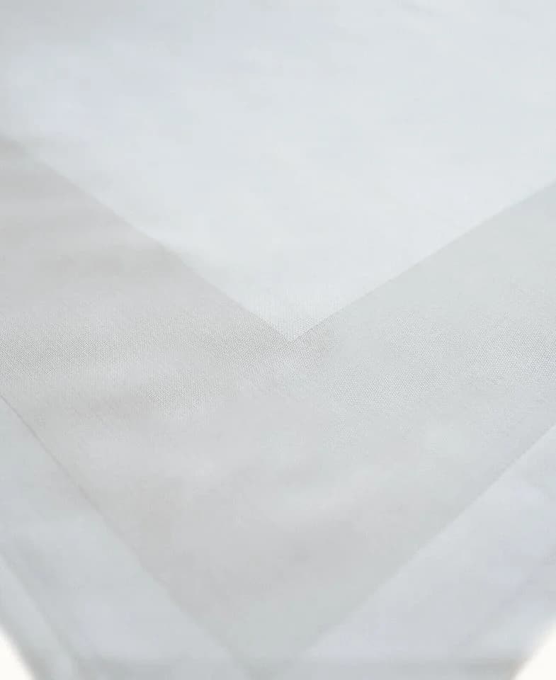 texpot Tischdecke 100% Baumwolle Vollzwirn Damast mit Atlaskante Weiß - Bild 3