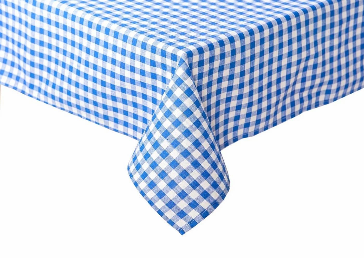 texpot Tischdecke kariert Landhausstil Bauernkaro 100% Baumwolle Blau-Weiß - Bild 5
