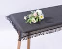 texpot Tischdecke mit Fransen Schwarz PVC wetterfest Bild 1