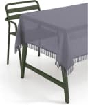 texpot Tischdecke mit Fransen Dunkelgrau PVC wetterfest Bild 2