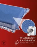 texpot Tischdecke mit Fransen Dunkelgrau PVC wetterfest Bild 4