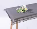 texpot Tischdecke mit Fransen Dunkelgrau PVC wetterfest Bild 5