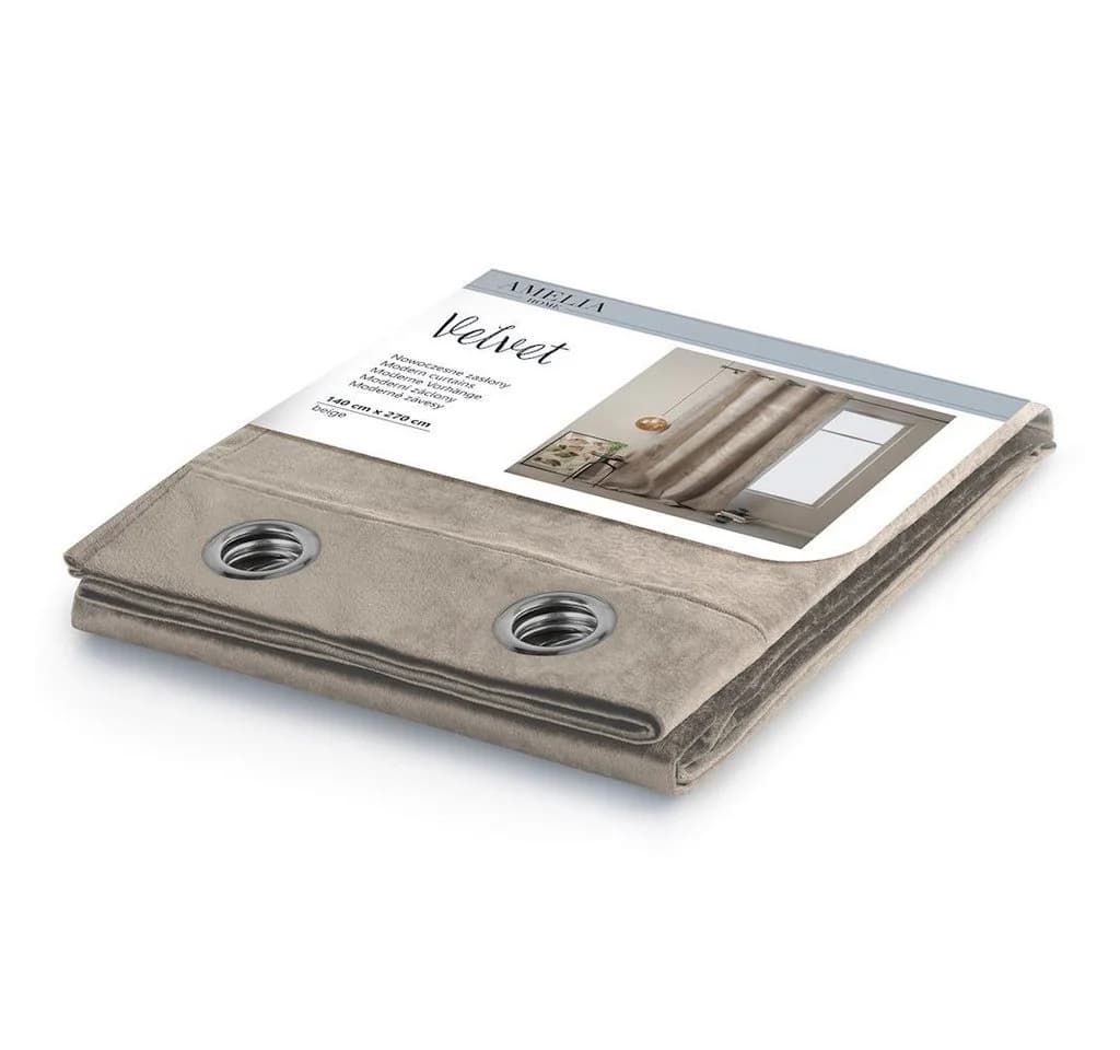 texpot Verdunklungsvorhang mit Ösen Beige - Bild 4