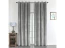 texpot Samtvorhang 140 x 245 cm wasserabweisend grau Bild 2