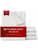 texpot Bettlaken Weiß 100% Baumwolle Glatt Ohne Gummizug Bild 4
