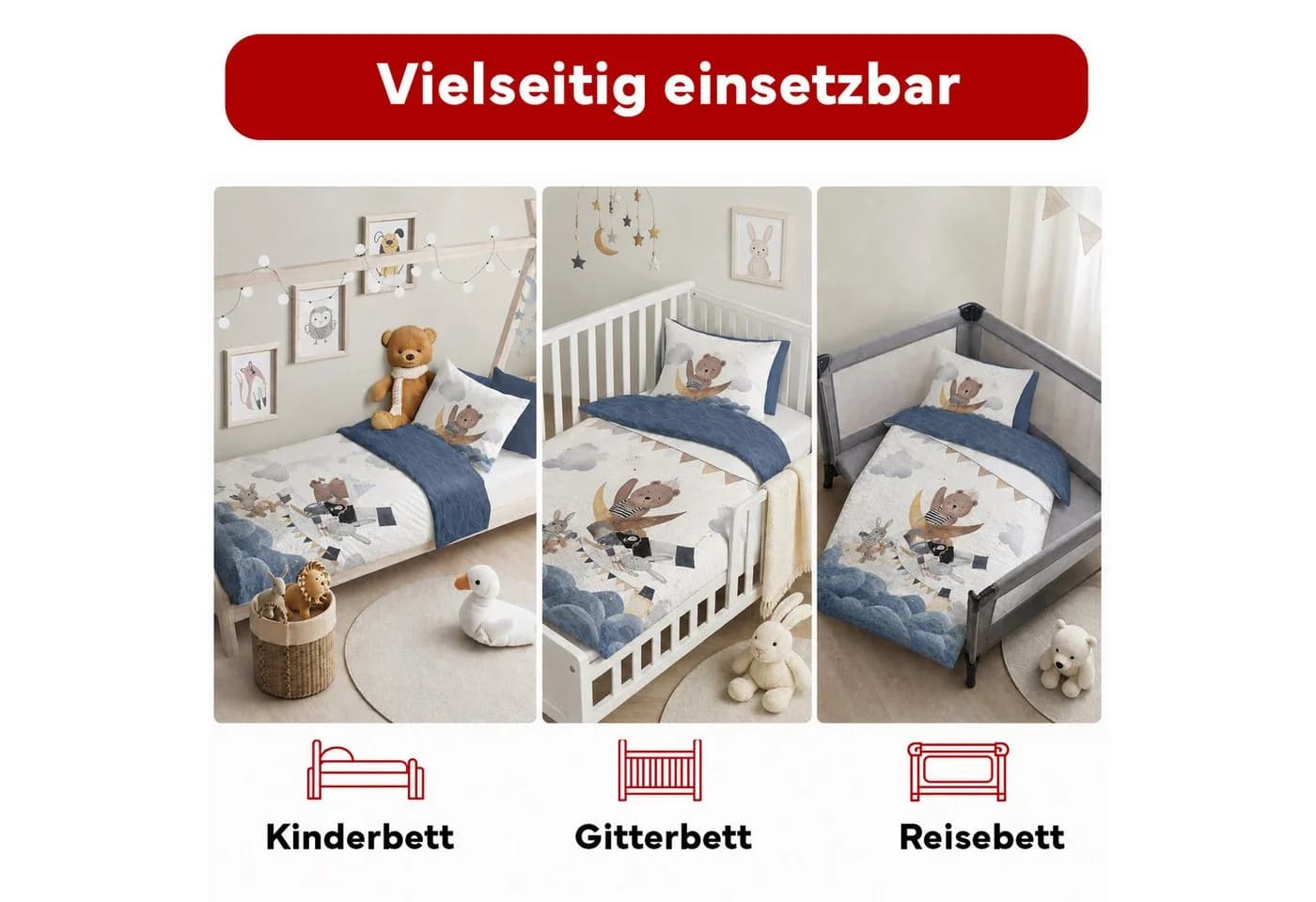 texpot Kinderbettwäsche Schiff Leuchtend 2-teilig Bunt - Bild 4