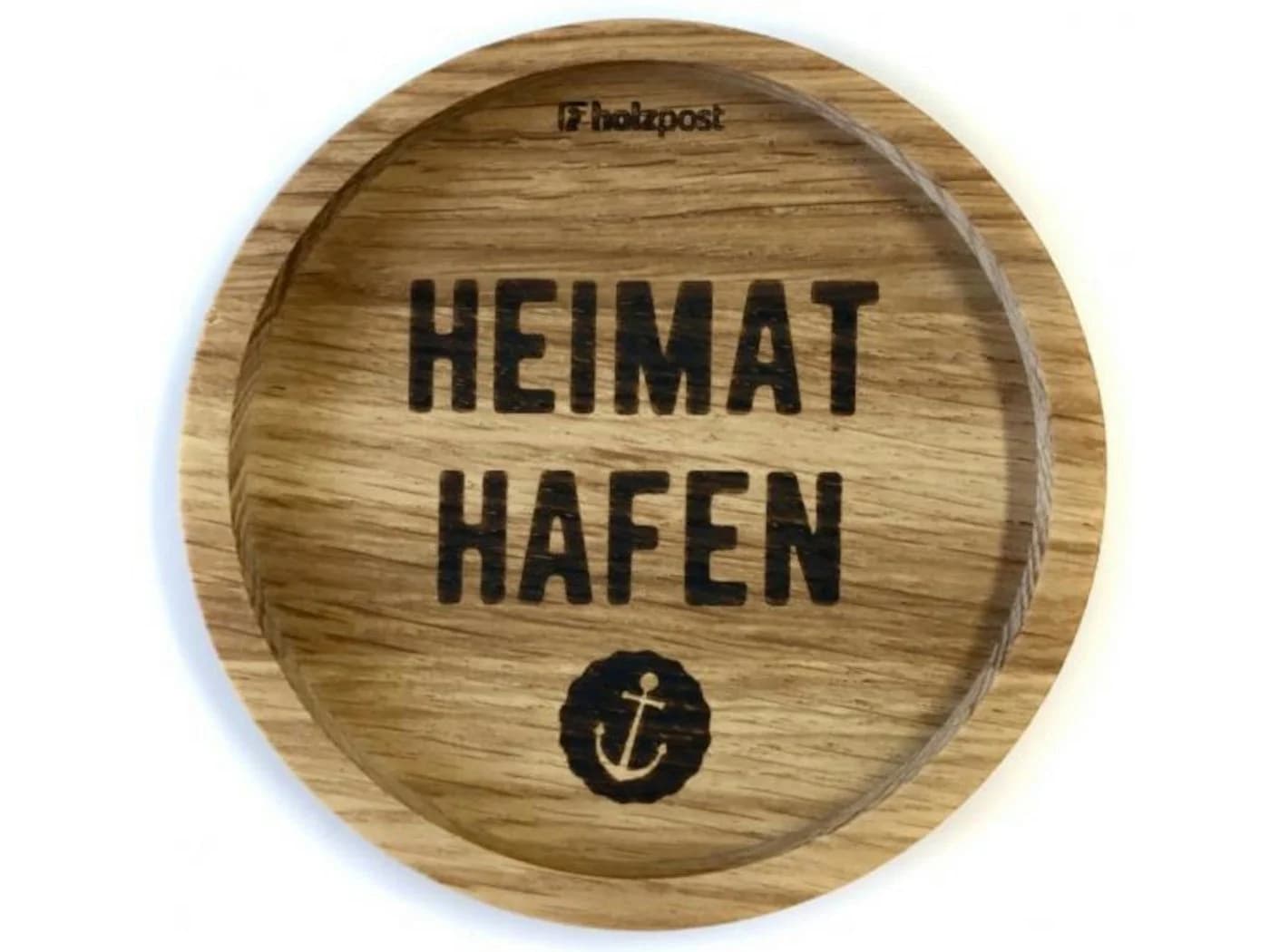 holzpost GmbH Untersetzer Heimathafen Eiche 11,2cm - Bild 2