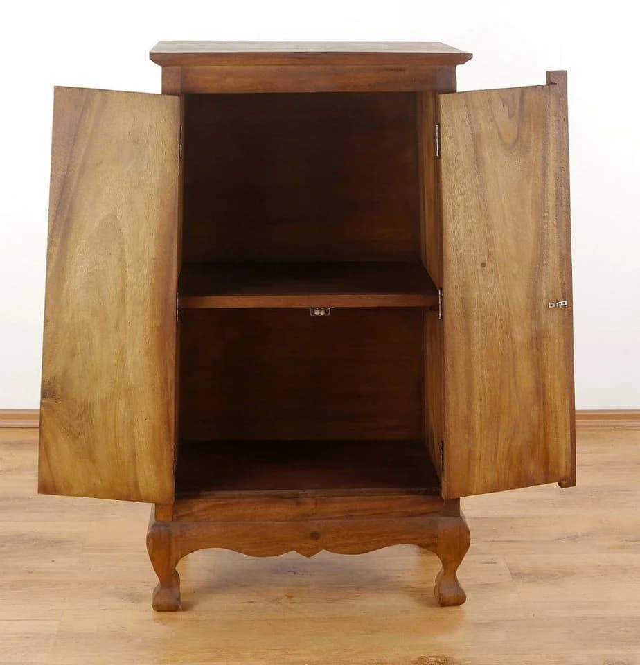 livasia Midischrank mit Elefantenschnitzerei Akazienholz Braun - Bild 3