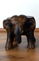 livasia Dekofigur Holzelefant mit Ablage, Hocker, Podest, Beistelltisch Bild 4