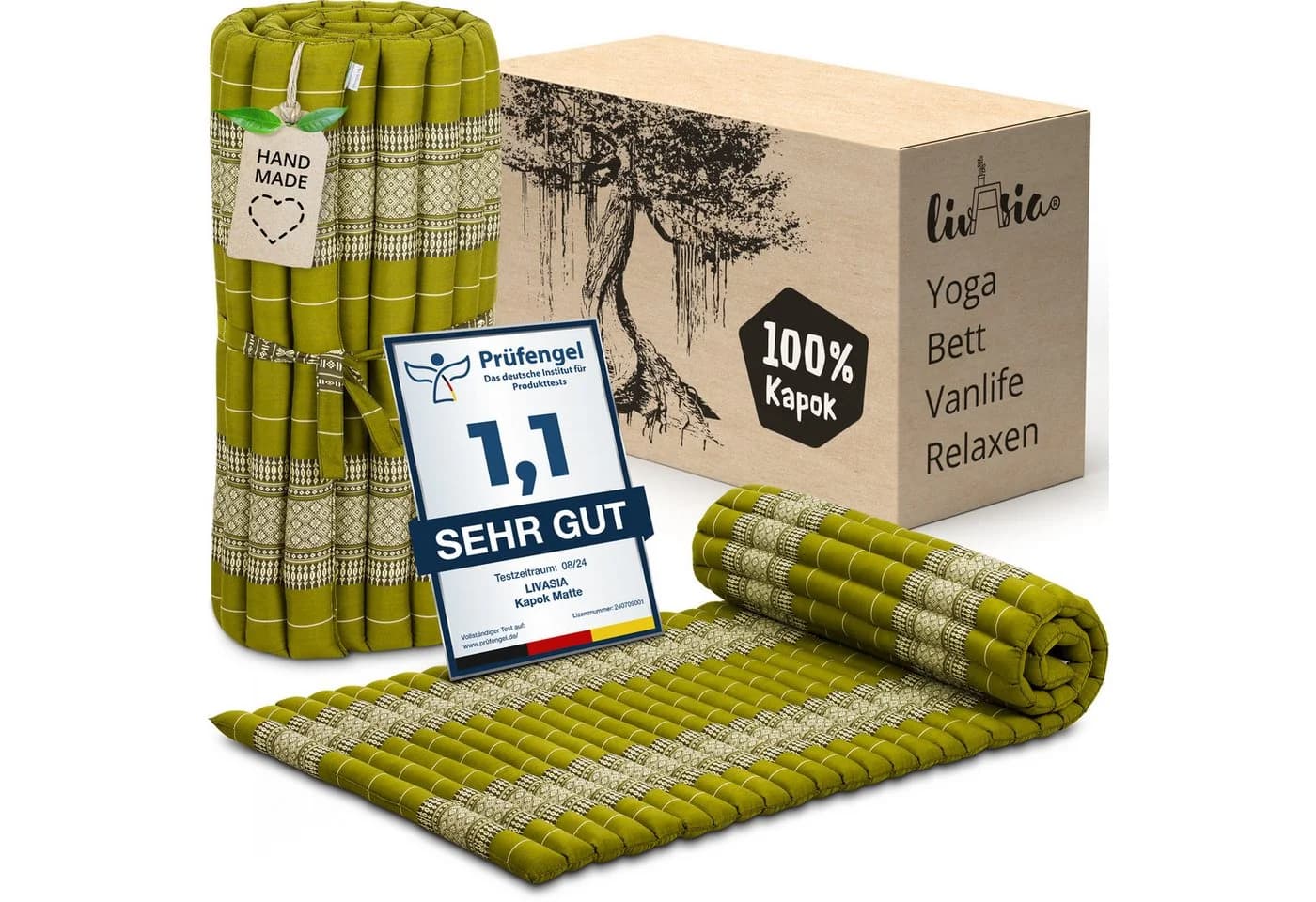 livasia Reisebett-Matratze Kapok Vegan Handgefertigt - Bild 2