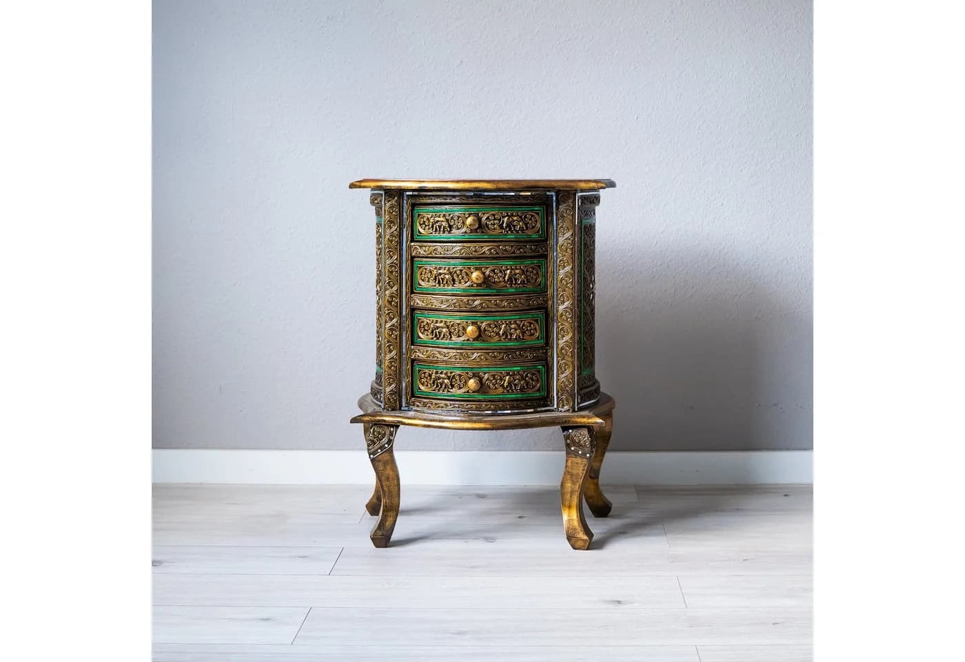 livasia Kommode mit Elefanten- und Glasmosaikverzierungen Gold - Bild 3