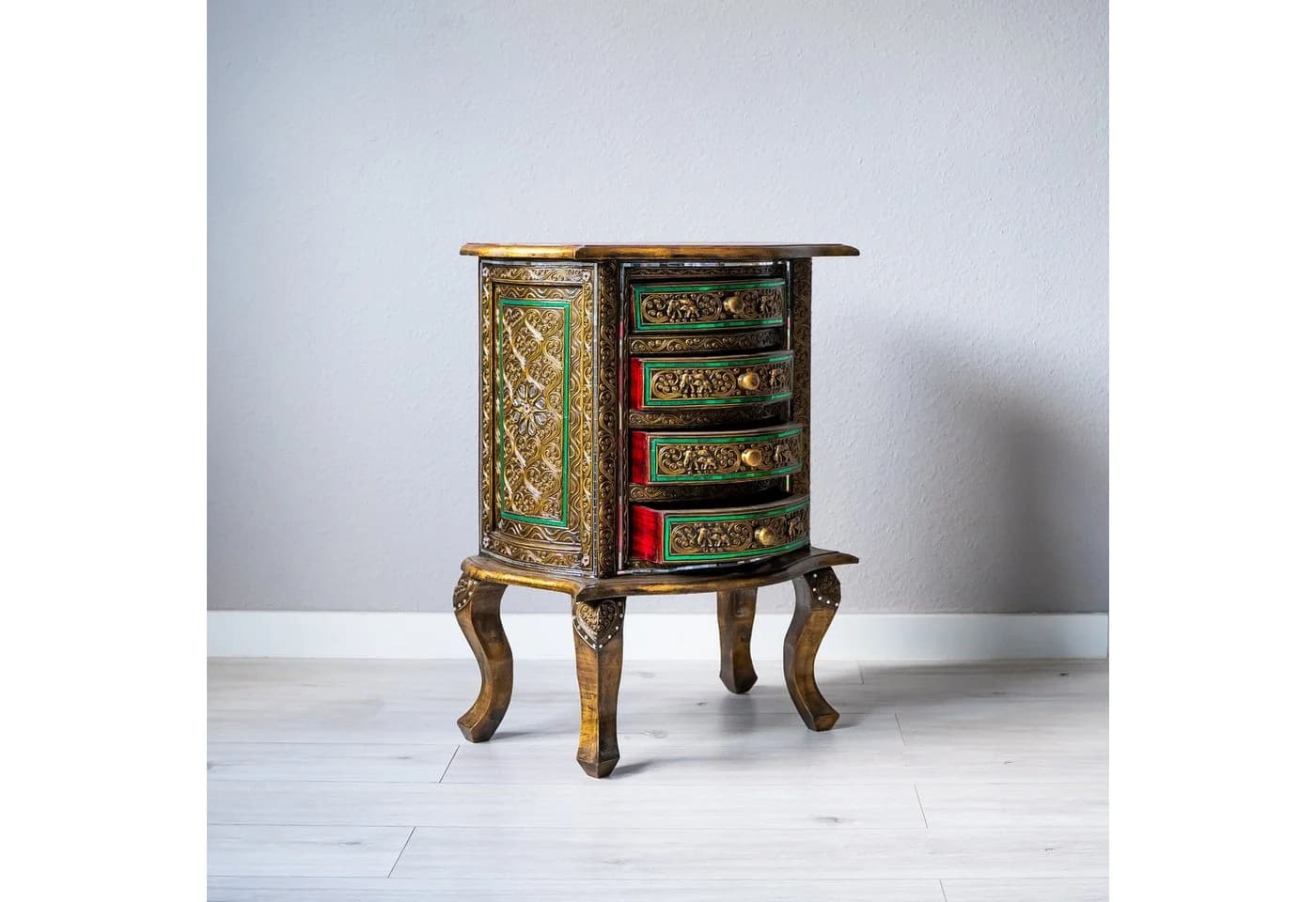 livasia Kommode mit Elefanten- und Glasmosaikverzierungen Gold - Bild 4