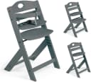 BabyGO Hochstuhl Family Grau Massivholz Buche Bild 1
