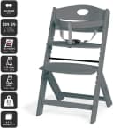 BabyGO Hochstuhl Family Grau Massivholz Buche Bild 4