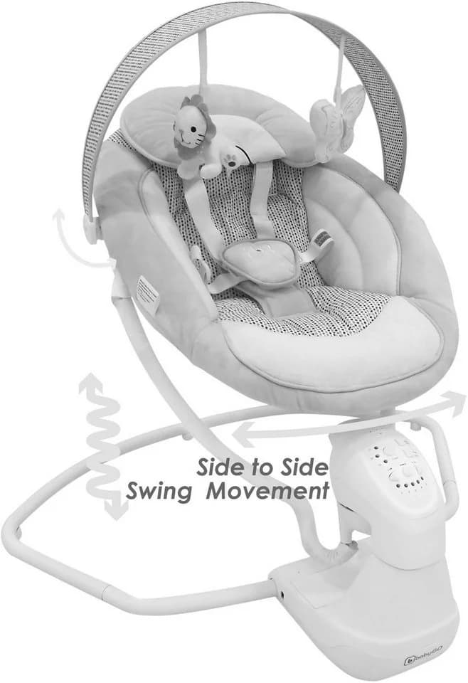 BabyGo Babywippe Cuddly Beige Elektrisch mit Sound - Bild 5