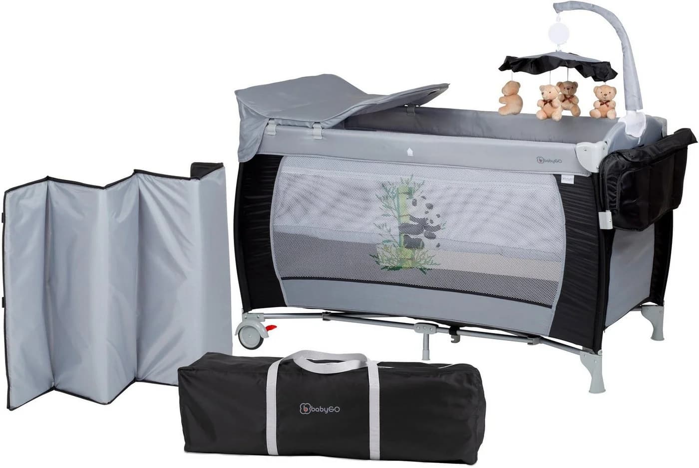 BABYGO Sleeper Deluxe Reisebett Schwarz mit Musik-Mobile - Bild 2