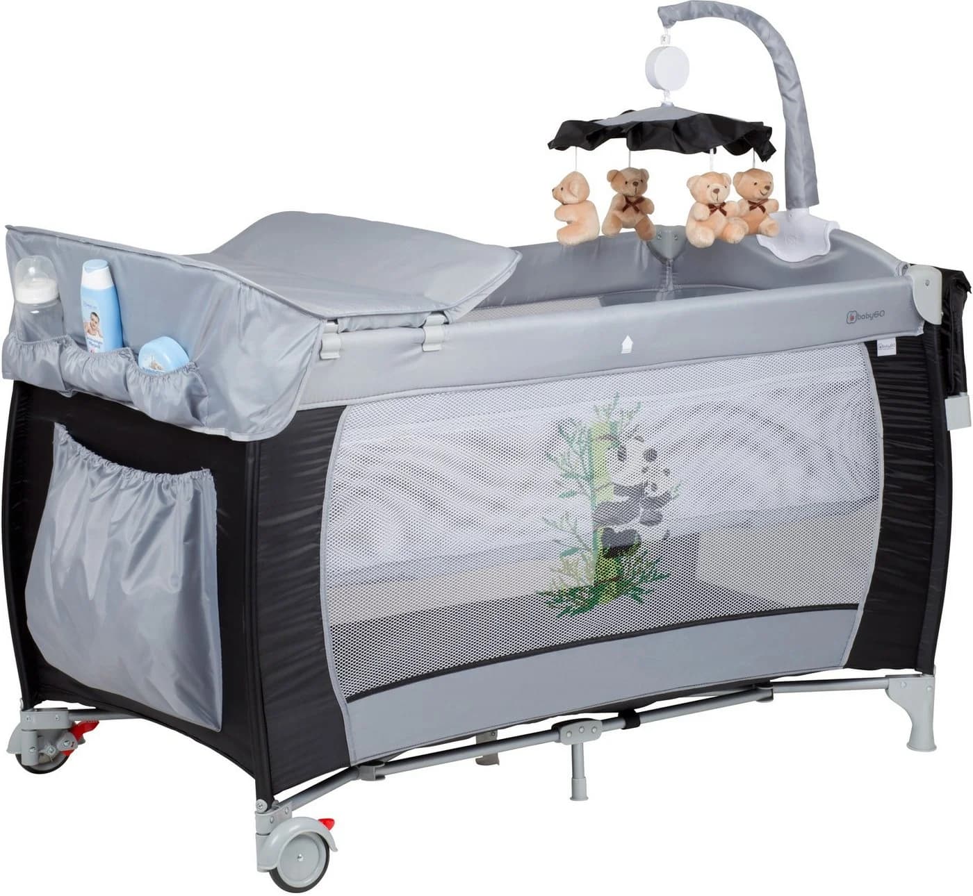 BABYGO Sleeper Deluxe Reisebett Schwarz mit Musik-Mobile - Bild 5