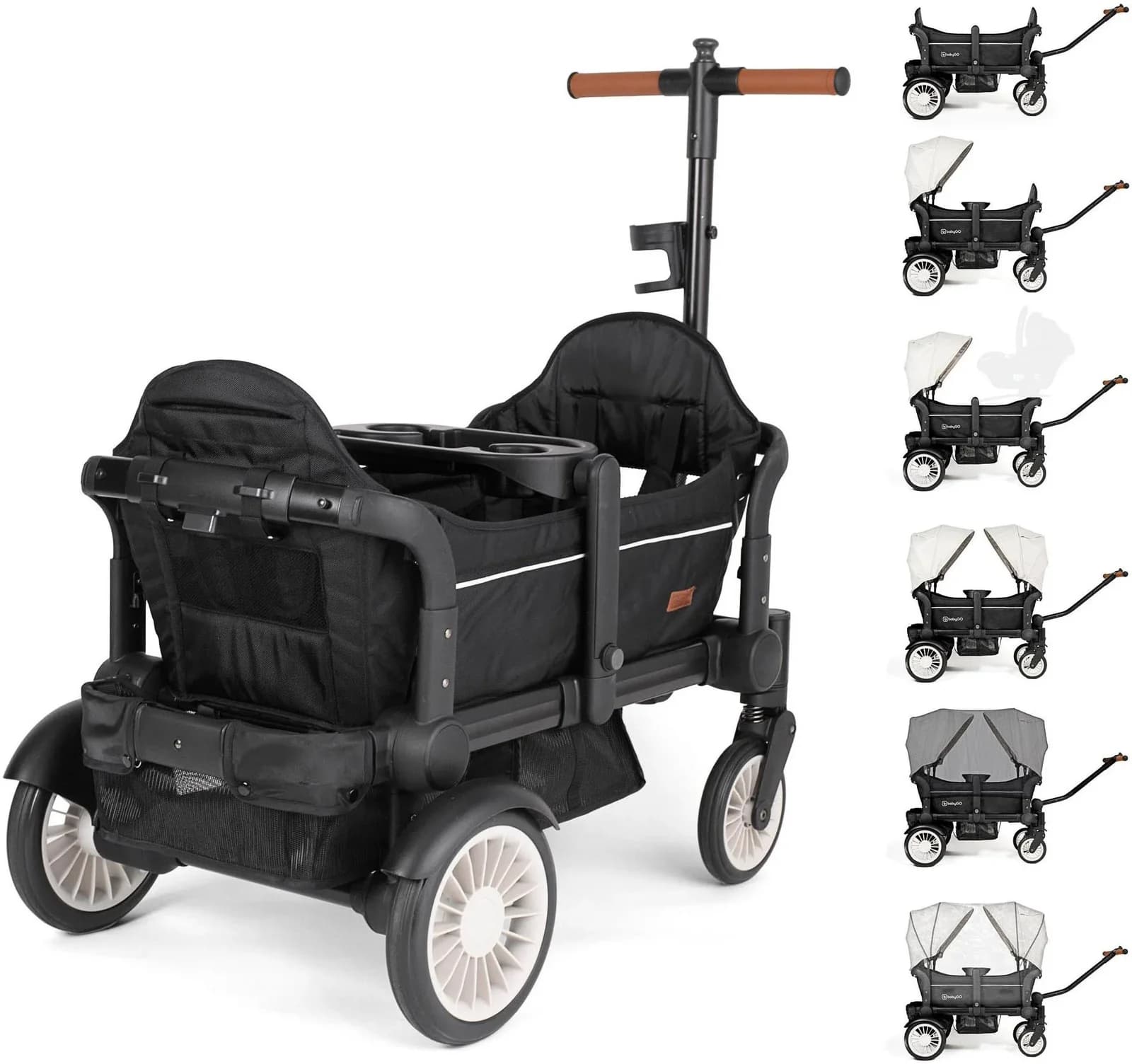 Bollerwagen BABYGO Cozy Rider schwarz klappbar