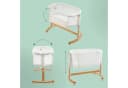 BABYGO Beistellbett Amila Beige Weiß mit Schaukelfunktion Bild 4