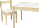 BABYGO Kindersitzgruppe Natur Beige 1 Tisch 2 Stühle Massivholz Bild 3
