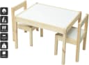 BABYGO Kindersitzgruppe Natur Beige 1 Tisch 2 Stühle Massivholz Bild 4