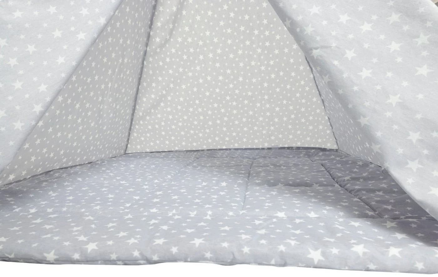 BABYGO Little Tent Spielzelt Grau mit Holzstangen - Bild 3