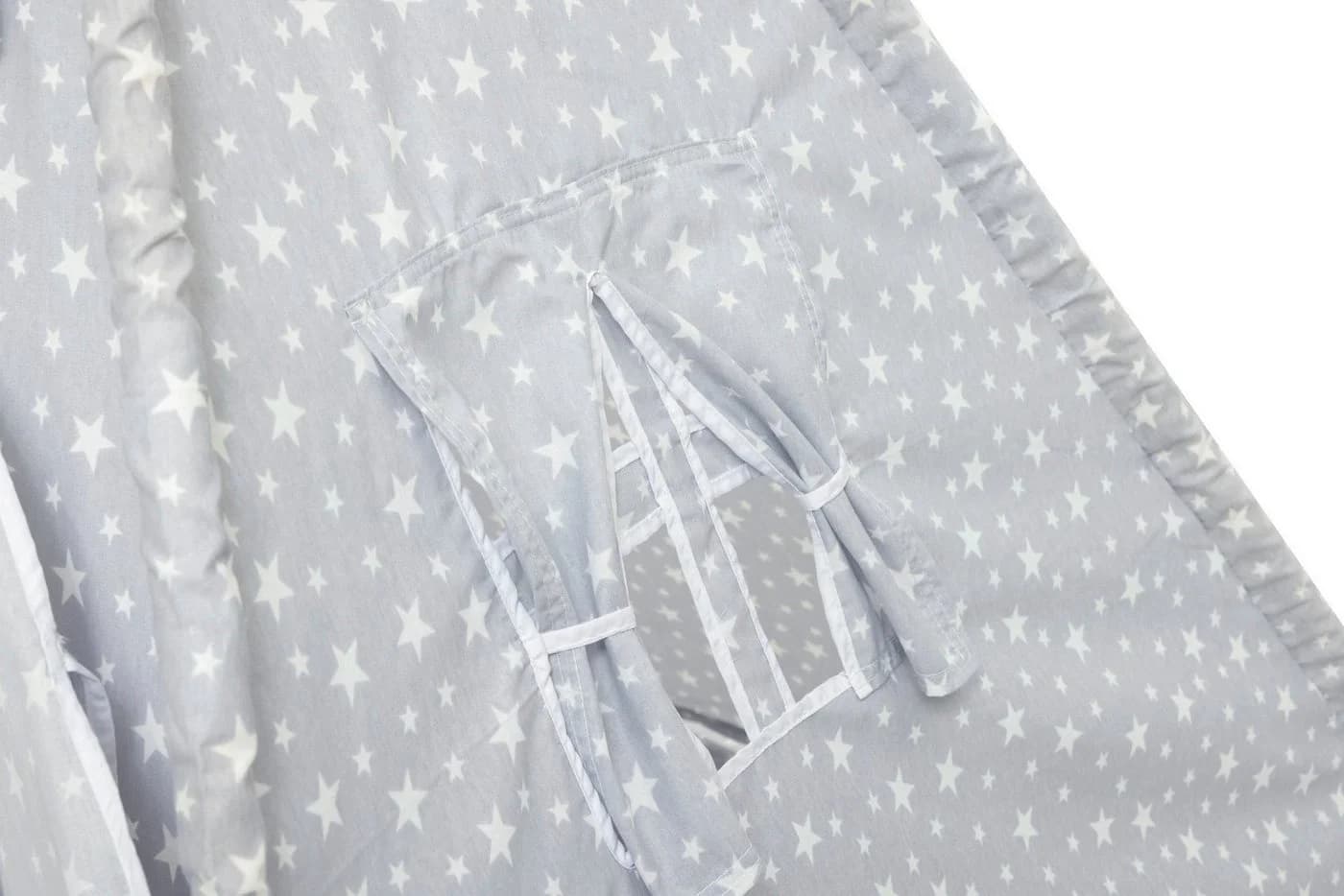 BABYGO Little Tent Spielzelt Grau mit Holzstangen - Bild 4