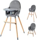 BabyGo Hochstuhl Scandi - wood Grau Skandinavisches Design Bild 2